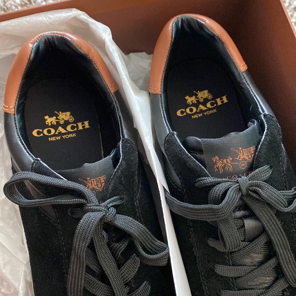 Coach Rebecca suede/leather sneakers size 7M - Picture 2 of 6